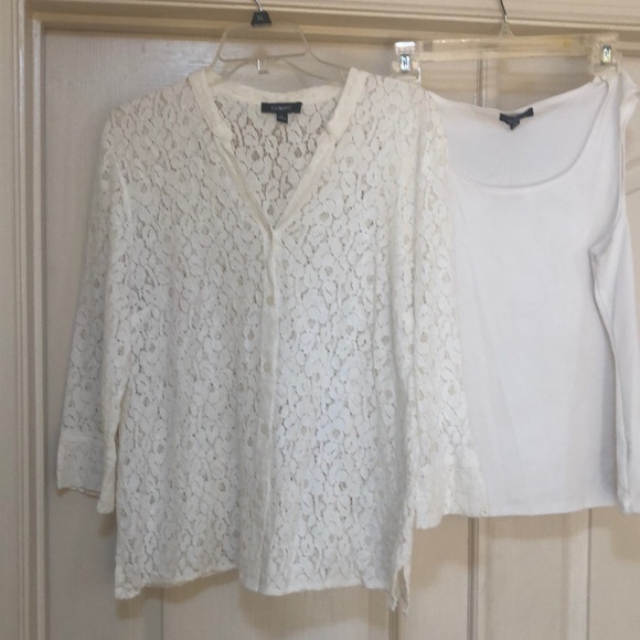 Elementz Tops - Lace blouse with tank